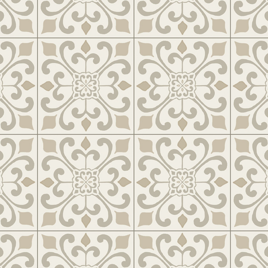 Armstrong Alterna - Vinyl Sheet - Amador Medallion - Progressions Collection - Crème