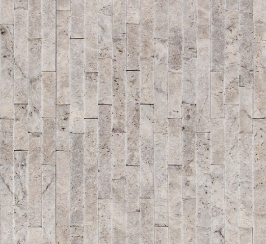 MSI - Travertine Tile - Silver Travertine - Interlocking Mosaic