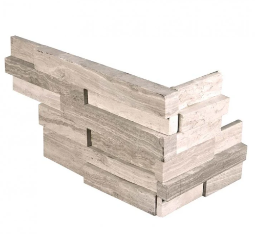 MSI - RockMount™ Stacked Stone M Series Panels - White Oak 3D Mini Corner - 4.5" x 9"