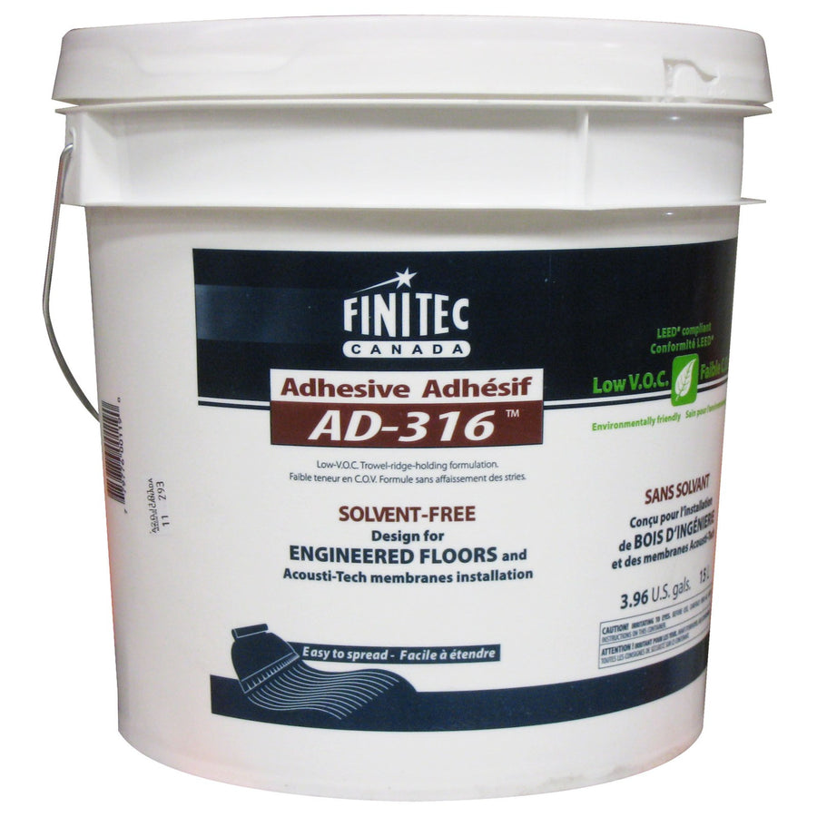 AcoustiTECH - AD-316 Engineered Wood Adhesive - 15 L (4 US gal)