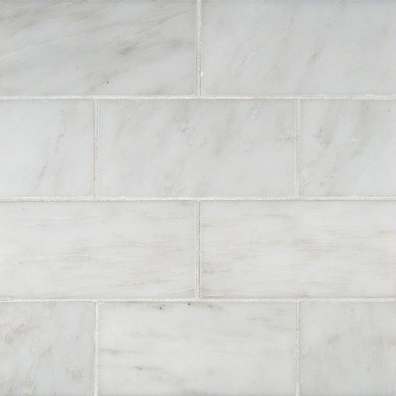 MSI - Marble Tile - Arabescato Carrara - Honed Finish - 3" x 6"