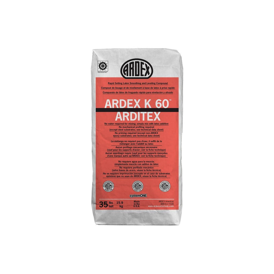 Ardex - K 60 Arditex Rapid Setting Latex Smoothing & Leveling Compound, Powder - 35 lb (15.9 kg) Bag