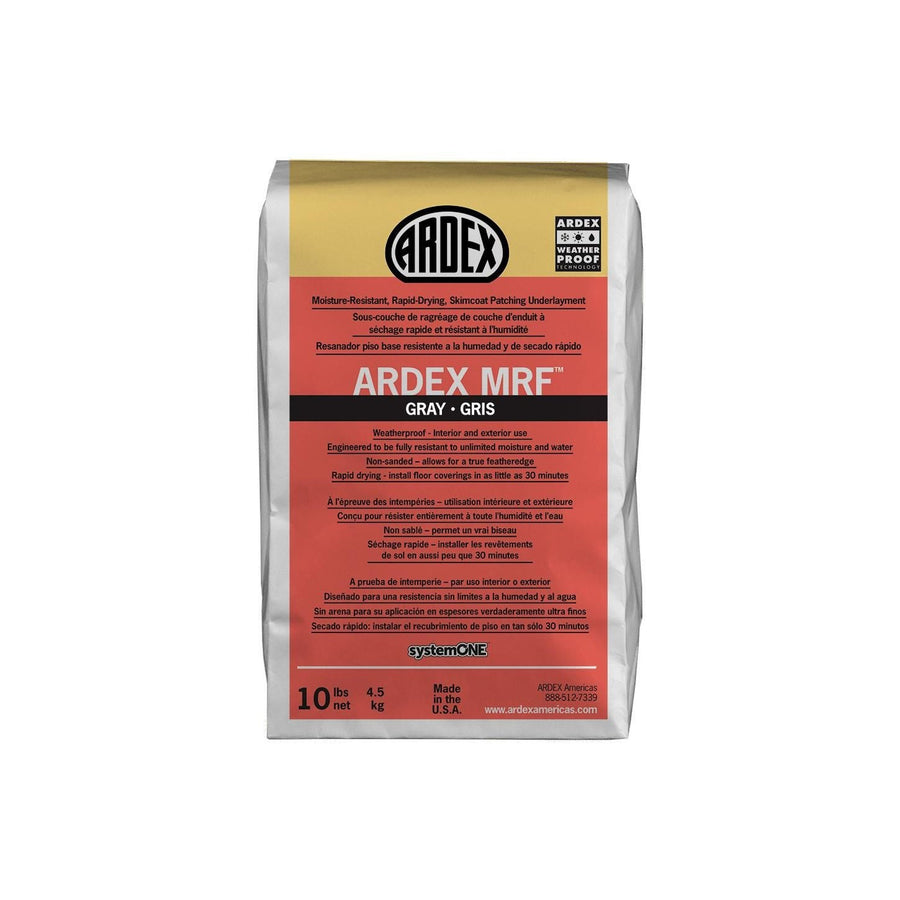 Ardex - MRF Moisture-Resistant Rapid-Drying Skimcoat Patching Underlayment, Gray - 10 lb (4.5 kg) Bag