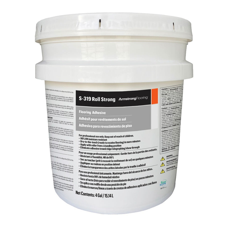 Armstrong S-319 Roll Strong Roller-Applied Flooring Adhesive – 4 Gallon Pail (15 L)