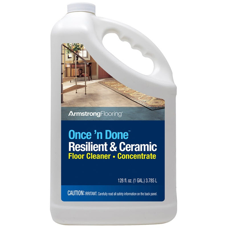 Armstrong S-338 Once 'n Done Resilient & Ceramic Floor Cleaner Concentrate – 1.9 L (1/2 Gallon) Jug