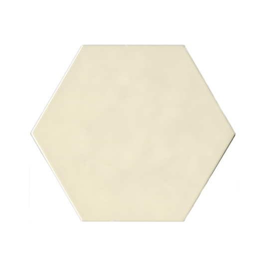 OLYMPIA TILE + STONE - Oxford Series - Glazed Wall Tile - Bone Hexagon - Hexagon