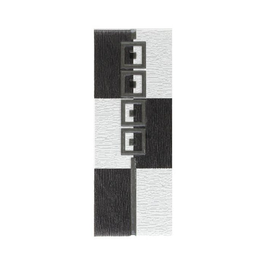 OLYMPIA TILE + STONE - Splendour Series - Glazed Wall Tile - Black/White - Listello