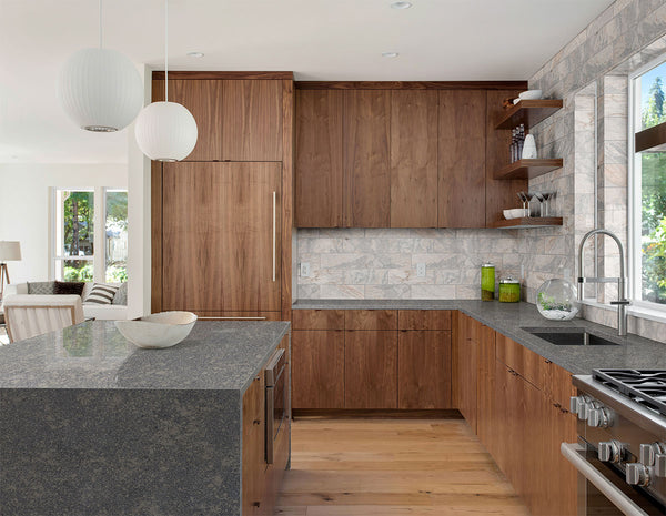 Shell Beach engineered hardwood in a modern dining room