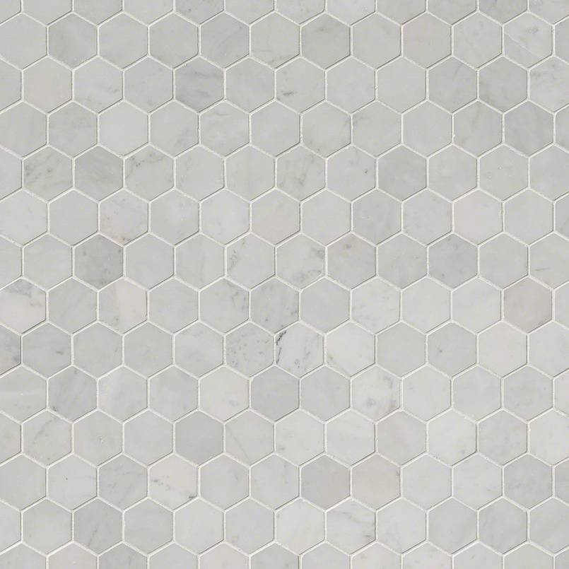 MSI - Carrara White 2 Hexagon Mosaic - Tile - PATTERN