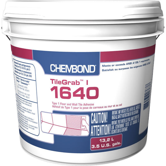 Chembond - TileGrab I 1640 Type 1 Floor & Wall Tile Adhesive - 13.2 L (3.5 US gal)