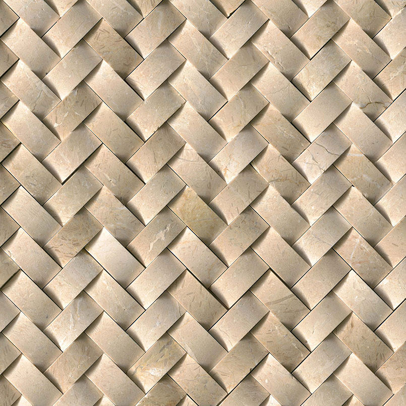 MSI - Crema Herringbone Arched Mosaic - Tile - PATTERN