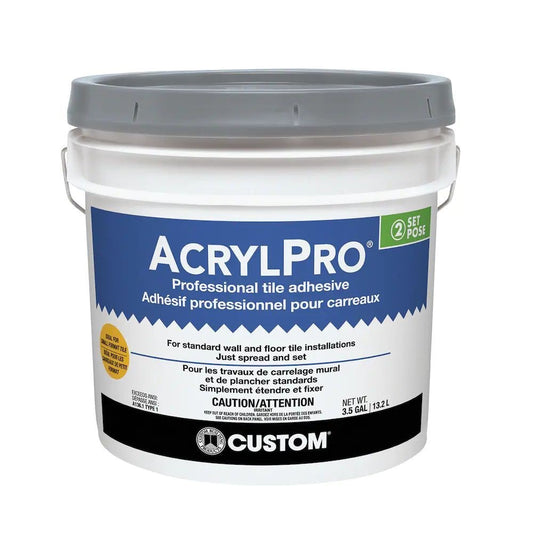 Custom Building Products - AcrylPro Professional Tile Adhesive (White) - 13.25 L (3.5 US gal)