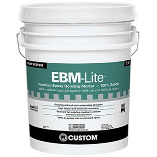Custom Building Products - EBM-Lite Premium Epoxy Bonding Mortar 100% Solids Part A+B+C - 7.2 L (1.9 US gal)