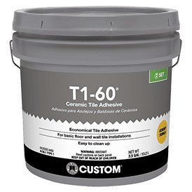 Custom Building Products - T1-60 Economical Pre-Mixed Tile Adhesive (White) - 13.25 L (3.5 US gal)