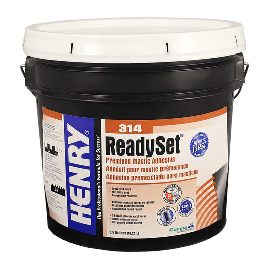 Henry - 314 ReadySet Premixed Mastic Adhesive - 13.25 L (3.5 US gal)