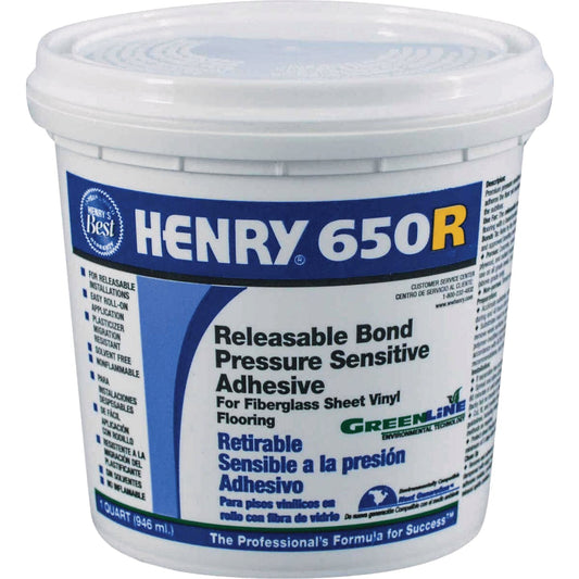 Henry - 650-R Releasable Bond Pressure Sensitive Adhesive - 946 mL (1 US qt)
