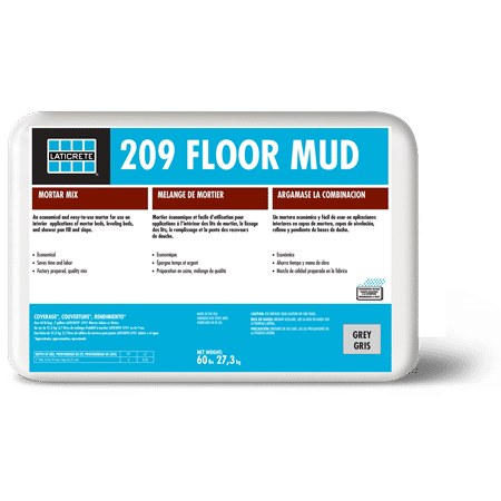 Laticrete - 209 Floor Mud (Grey), to Mix with 3701 - 60 lb (27.2 kg)