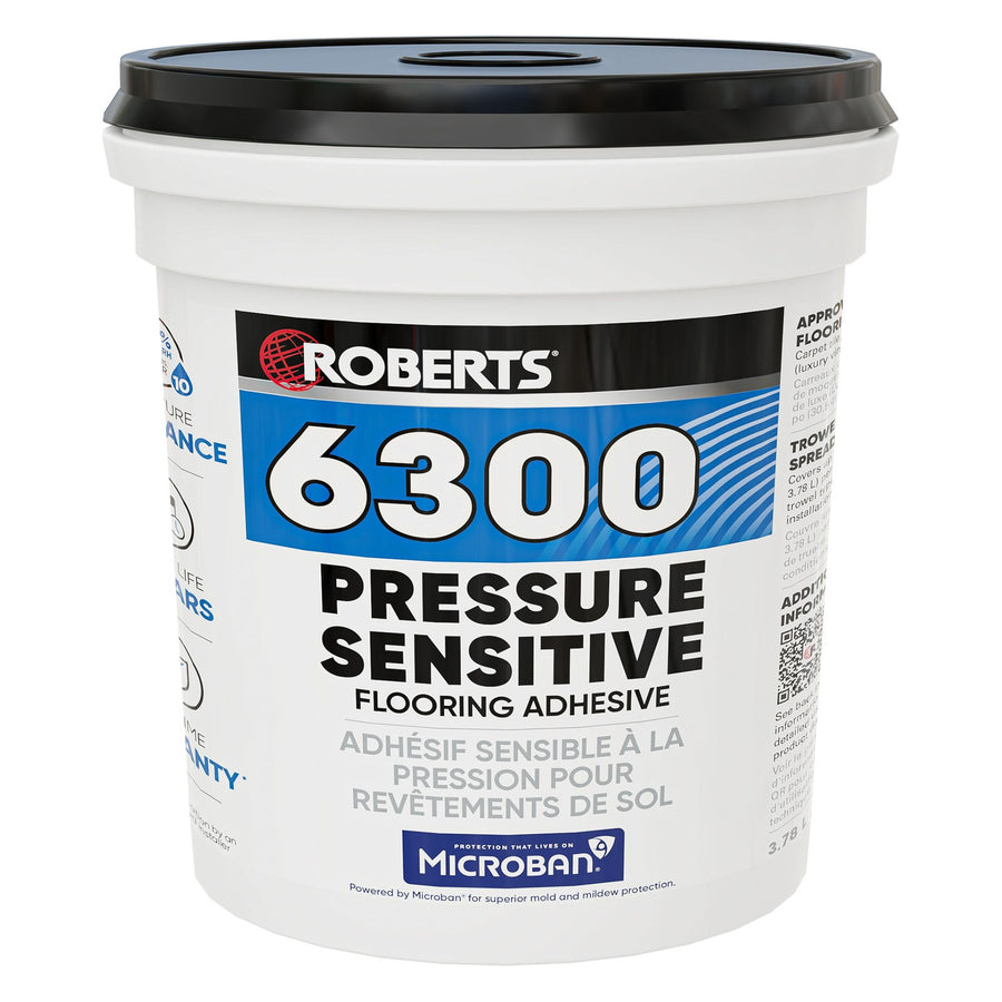 Roberts - 6300 Pressure-Sensitive Flooring Adhesive - 3.78 L (1 US gal)