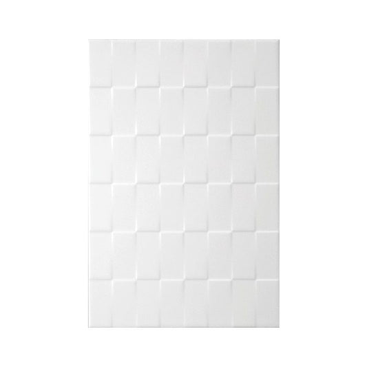 OLYMPIA TILE + STONE - Twill Series - Glazed Wall Tile - White Satin - 8" x 12"
