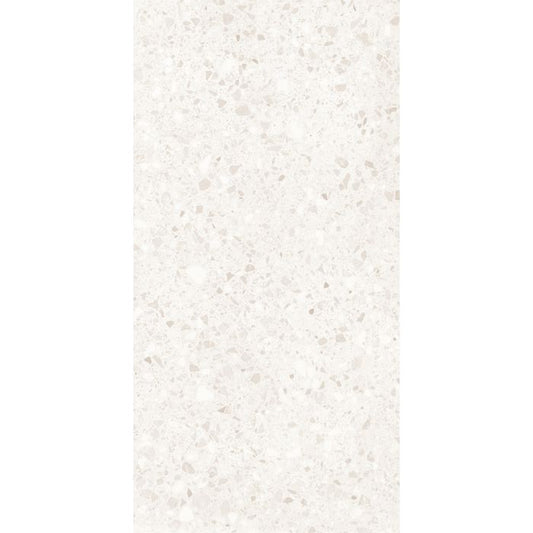 OLYMPIA TILE + STONE - Terrazzo Series - Porcelain Tile - White - 12" x 24"