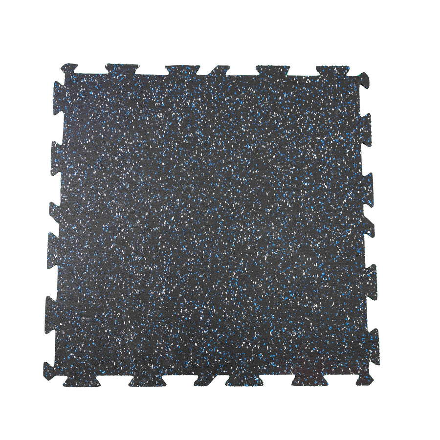 ARMOUR RUBBER - 10MM Interlocking Fitness Tiles - 24"x24" - 20% Blue