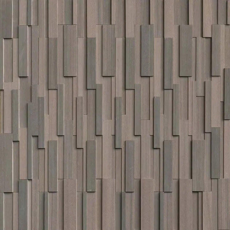 MSI - Brown Wave 3D Honed Ledger Corner - Tile - 6" x 18"