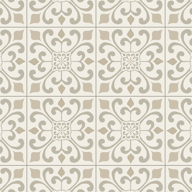 Armstrong Alterna - Vinyl Sheet - Amador Medallion - Progressions Collection - Crème