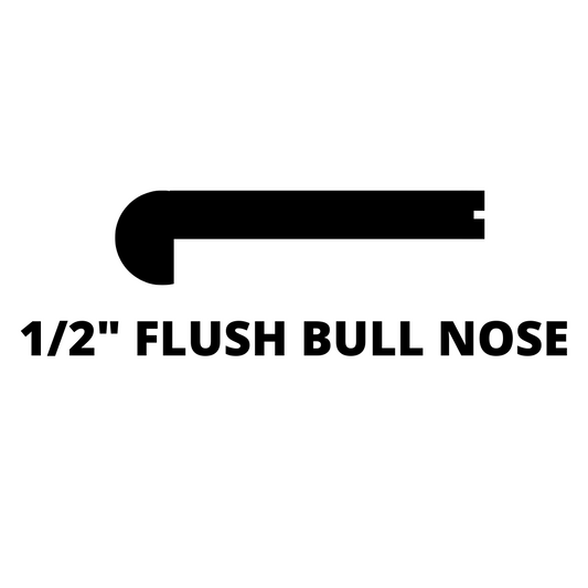 1/2" Flush Bull Nose - Engineered Hardwood - White Oak - Per Lineal Ft
