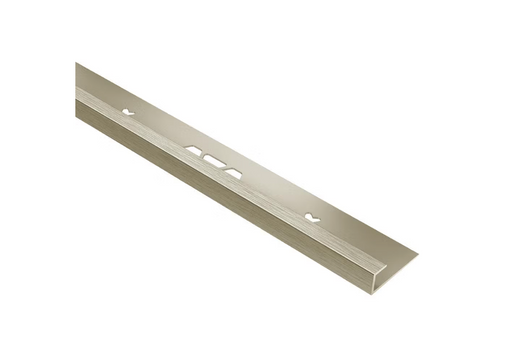 Schluter - VINPRO-S Resilient Surface Edge Profile - Aluminum Anodized Brushed Nickel 3/16" (5 mm) x 8' 2-1/2"
