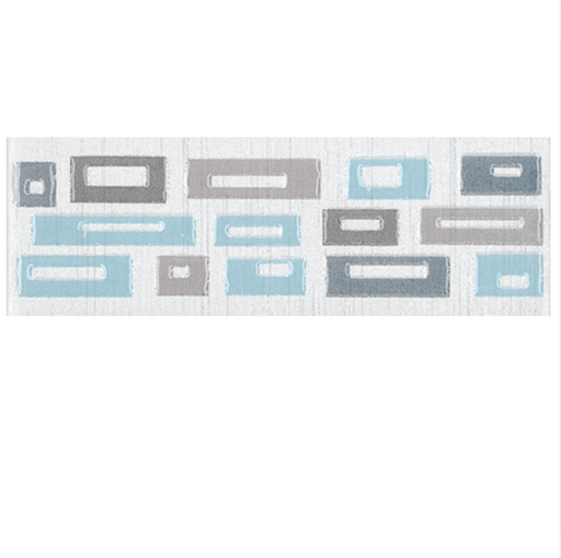 OLYMPIA TILE + STONE - Bamboo Series - Glazed Wall Tile - 2" x 6" - GREY - GEOMETRIC - LISTELLO