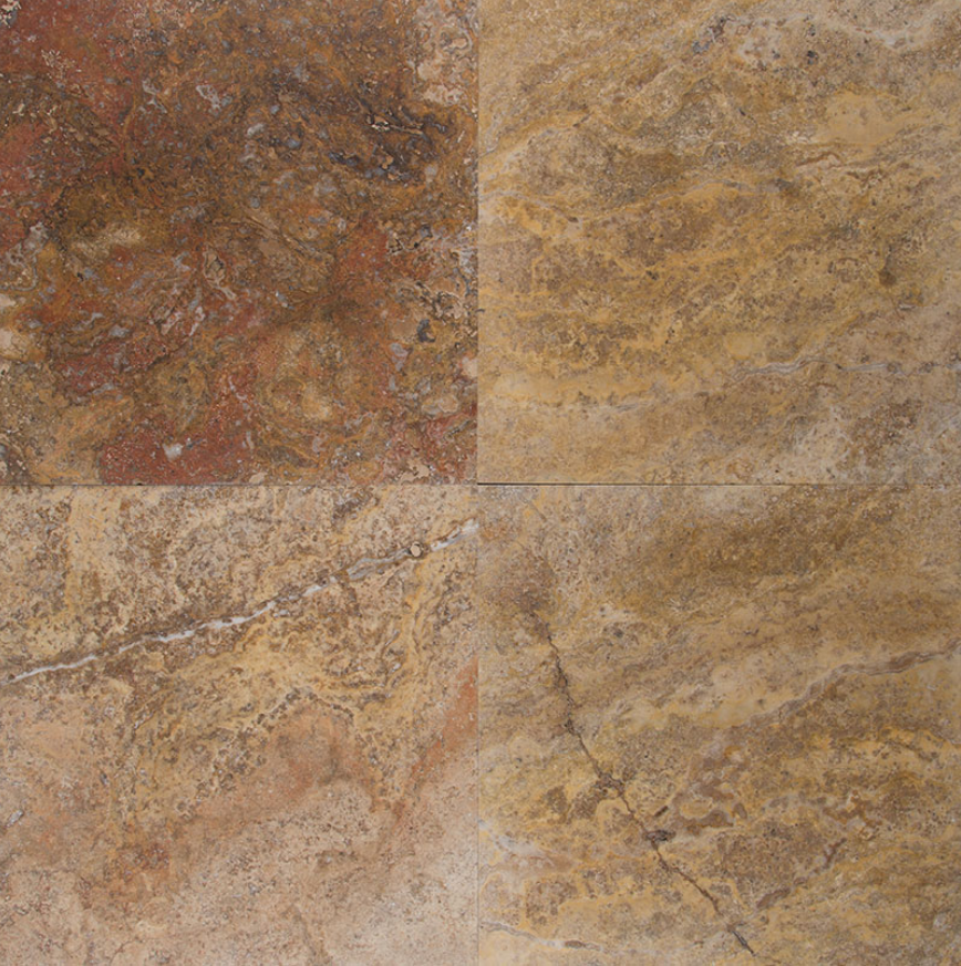 MSI - Travertine Tile - Tuscany Scabas - Honed/Filled Finish - 18" x 18"