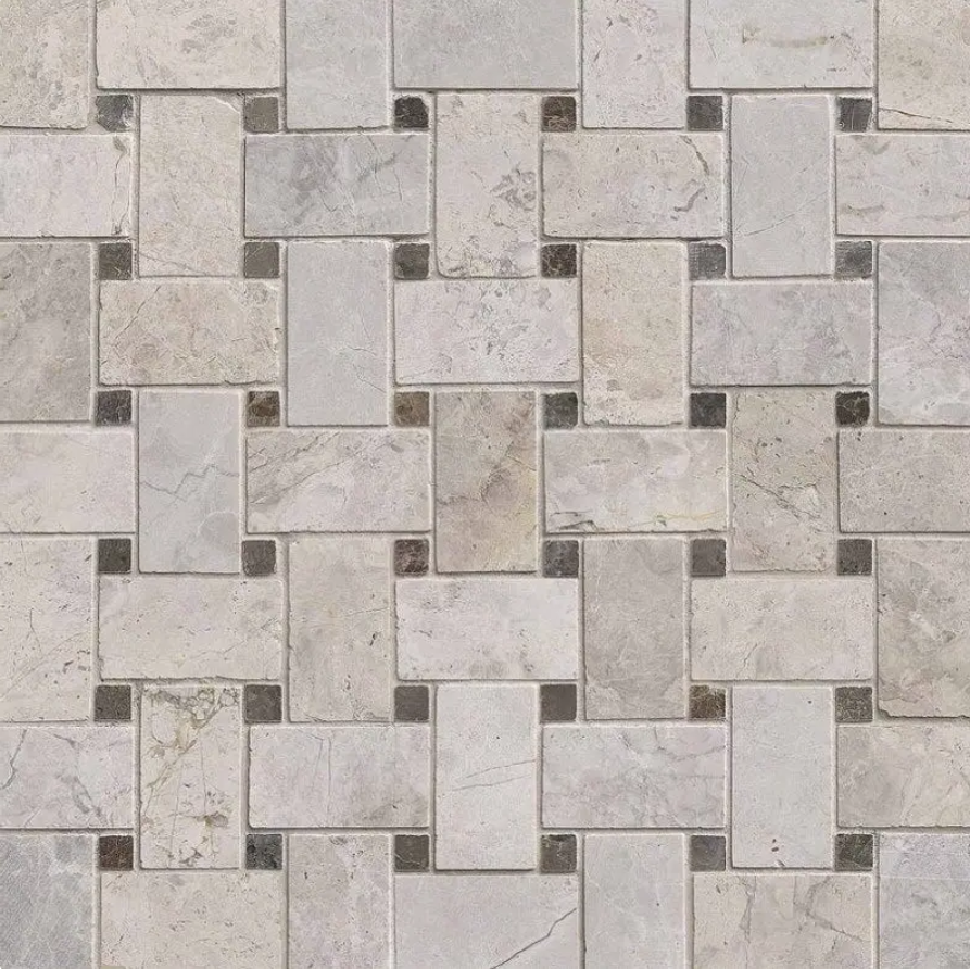 MSI - Tundra Gray Basket Weave Mosaic - Tile - PATTERN