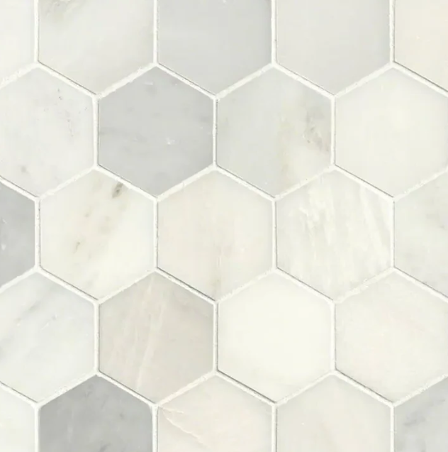 MSI - Greecian White 3 Hexagon Mosaic - Tile - PATTERN