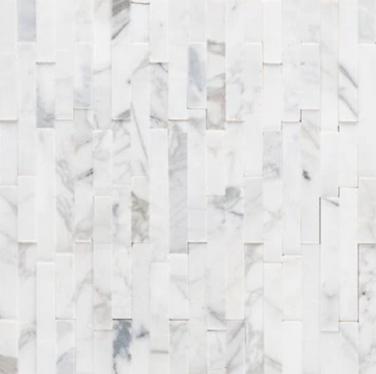 MSI - Calacatta Cressa Tile - Interlocking 3D Peel&Stick Mosaic Tile