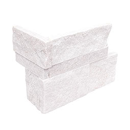 MSI - XL RockMount™ Stacked Stone Panels - Arctic White Corner - 9" x 18"