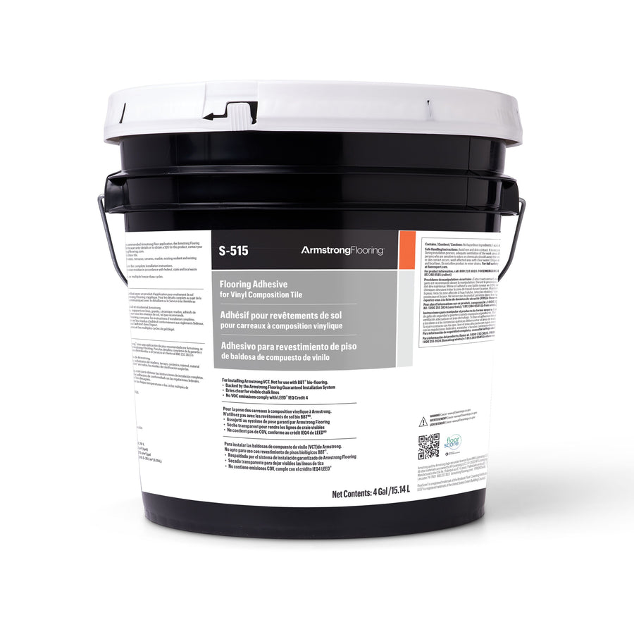 Armstrong S-515 Tile Strong Clear Thin Spread Tile Adhesive – 4 Gallon Pail (15 L)