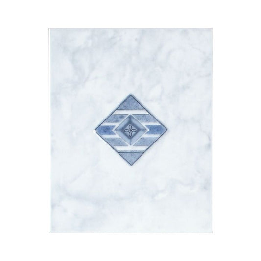 OLYMPIA TILE + STONE - New Series - Glazed Wall Tile - Albion Blue Decor - 8" x 10"
