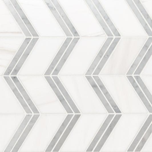 MSI - Bianco Dolomite Collection - Chevron - Polished Finish