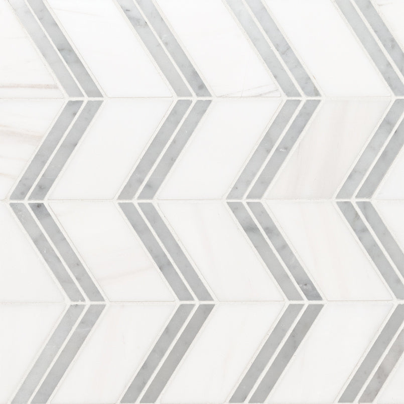 MSI - Bianco Dolomite Collection - Chevron - Polished Finish