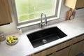 MSI - Stainless Steel Sinks - Single Bowl Sink 3219 - Black Quartz