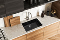 MSI - Stainless Steel Sinks - Single Bowl Sink 3219 - Black Quartz
