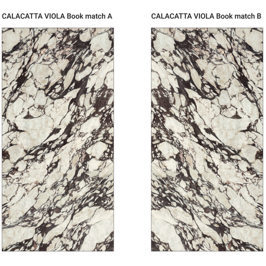 OLYMPIA TILE + STONE - Infinito Series - Porcelain Tile - Stattuario Bookmatch B: - 35" x 35"