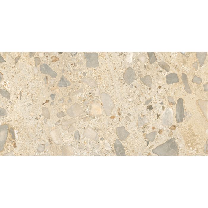 OLYMPIA TILE + STONE - I Ciottoli Series - Porcelain Tile - Beige Sassi - 24" x 24"