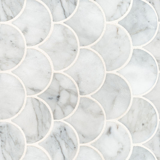 MSI - Calacatta Cressa Tile - Calcatta Blanco Scalloped - Polished