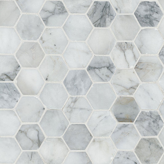 MSI - Calacatta Cressa Tile - Hexagon Mosaic Tile - 2"
