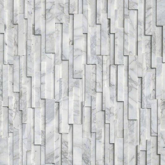 MSI - Calacatta Cressa 3D Ledger Corner - Tile - 6" x 18"