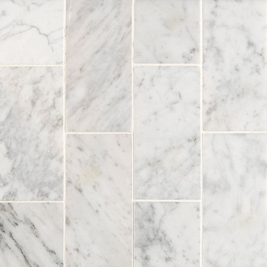 MSI - CARRARA WHITE  HONED - Tile - 3" x 6"