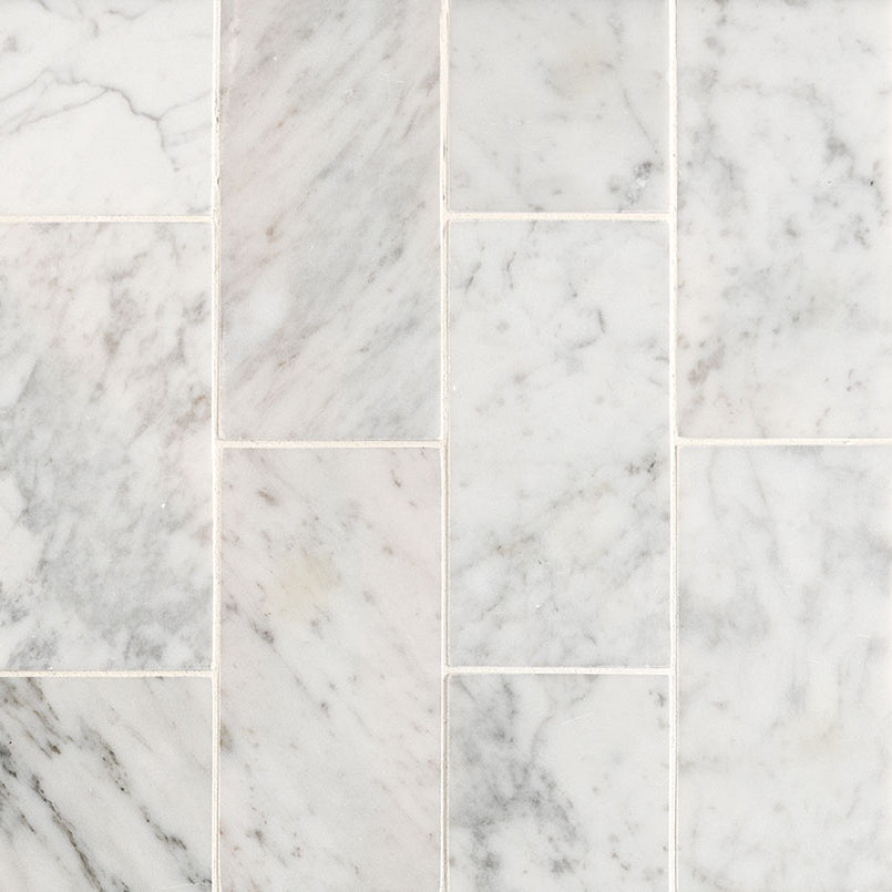 MSI - CARRARA WHITE  HONED - Tile - 3" x 6"