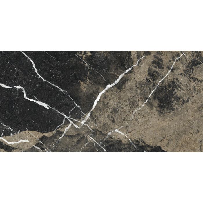 OLYMPIA TILE + STONE - Marmi Alpi Series - Porcelain Tile - Calacatta Black - 12" x 24"