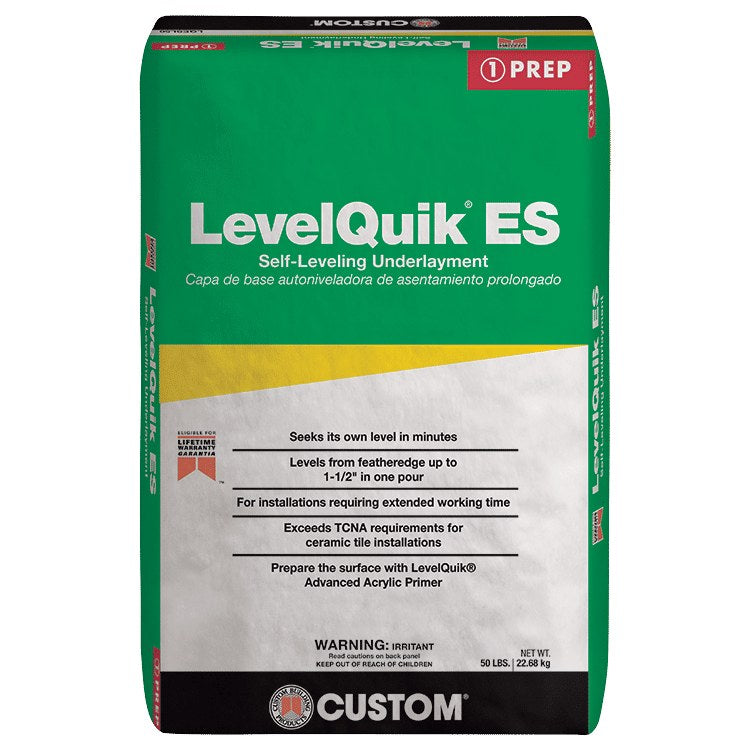 Custom Building Products - LevelQuik ES Extended Setting Self-Leveling Underlayment - 50 lb (22.7 kg) Bag